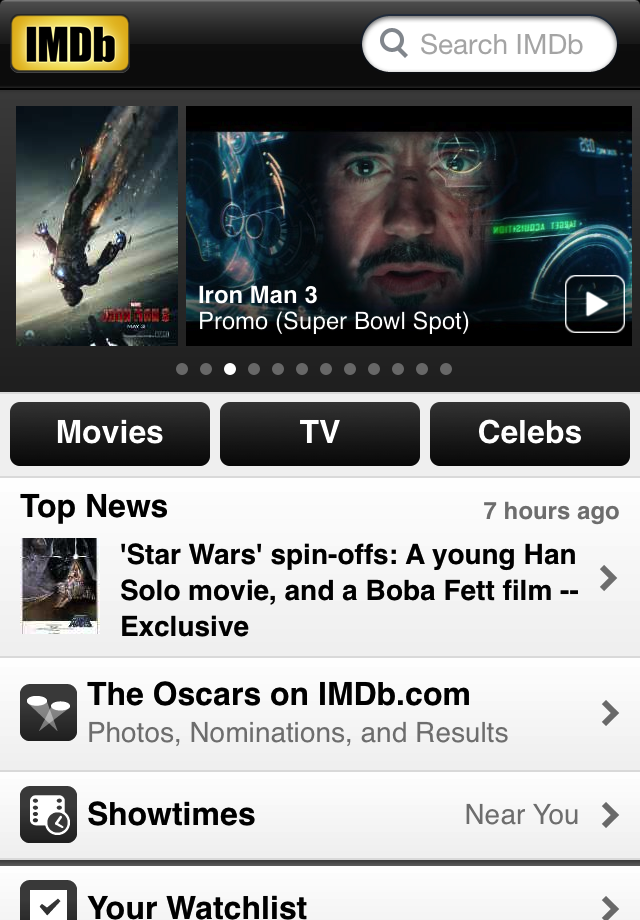 Image of IMDb Movies & TV for iPhone